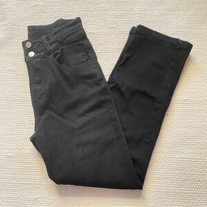 NWOT Classic 5 Pockets Black High Waisted Straight Leg Stretchy Jeans Size XS